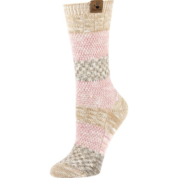 Women s Mixed Texture Color Block Crew Socks 514-9-TXCB Online