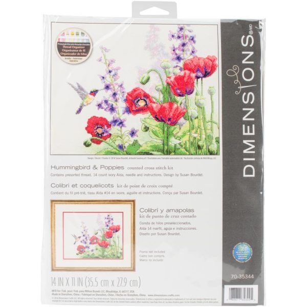Poppies & Lupine Counted Cross Stitch Kit 70-35344 Discount - Image 2