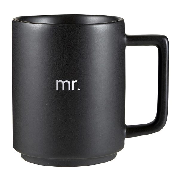 Mr. & Mrs. Matte Stackable Mug Set L1827 For Sale - Image 2
