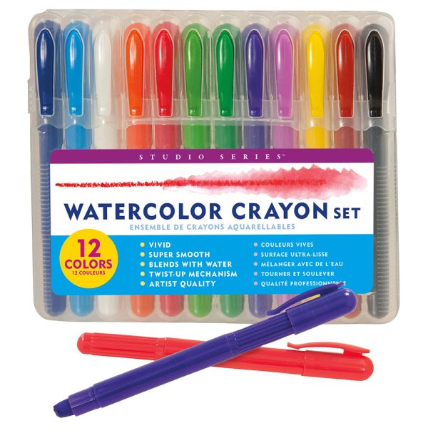 Studio Series 12-Pack Watercolor Crayon Set 320537 Supply