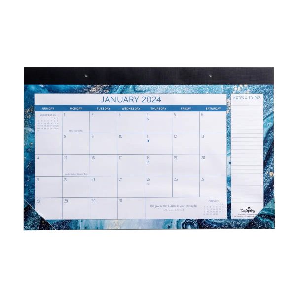 2024 Blue Marble Desk Pad Calendar U0282 on Sale
