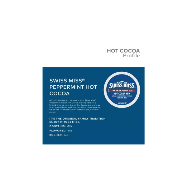 Swiss Miss Peppermint Hot Cocoa Mix Keurig Pods 5000355699 on Sale - Image 3