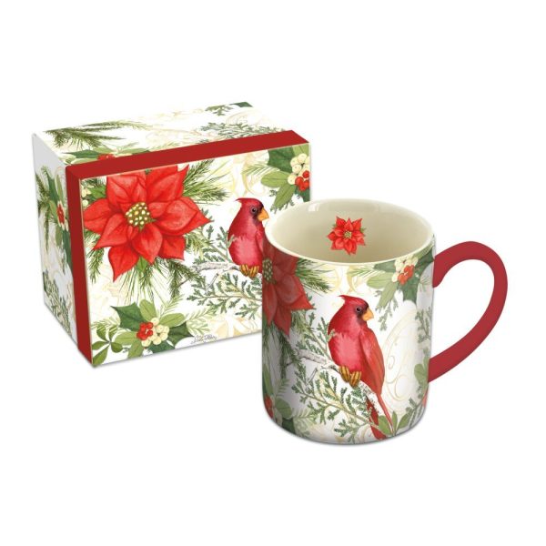 Poinsettia Cardinal Ceramic Mug 10995021240 Fashion