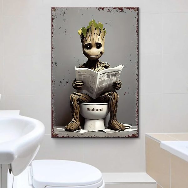 Personalized Funny Gifts For Movie Fans Metal Sign 55acqn240824 Movie Character In Toilet Cheap - Image 3